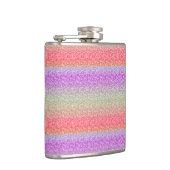 Farbiges Retro-Glitzer-Muster Flachmann (Rechts)