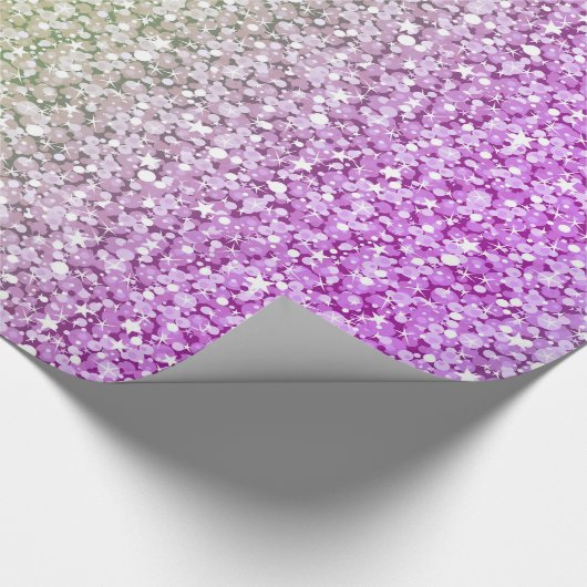 Farbiges Retro-Glitzer-Muster Geschenkpapier (Ecke)