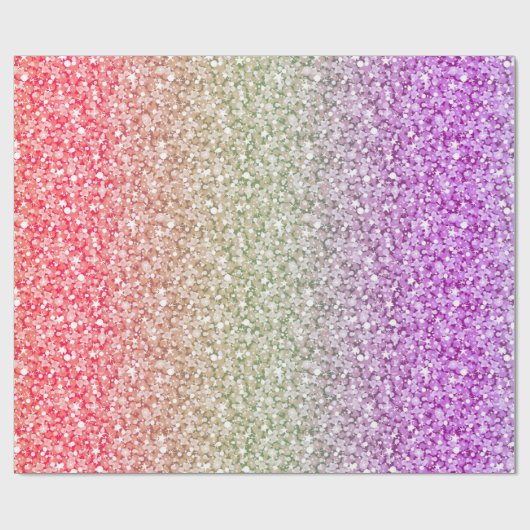 Farbiges Retro-Glitzer-Muster Geschenkpapier (Flach)