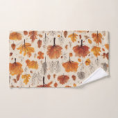 Farbiges Retro-Herbstmuster Badhandtuch Set (Handtuch)