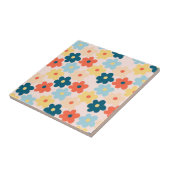 Farbiges Retro-Hippie-Blume-Muster Fliese (Seite)