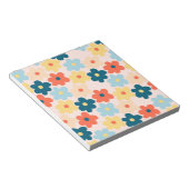 Farbiges Retro-Hippie-Blume-Muster Notizblock (angewinkelt)