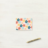 Farbiges Retro-Hippie-Blume-Muster Post-it Klebezettel (Auf Schreibtisch)