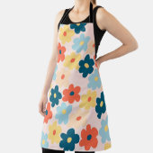 Farbiges Retro-Hippie-Blume-Muster Schürze (InSitu)