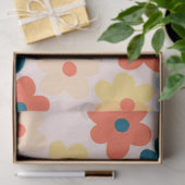 Farbiges Retro-Hippie-Blume-Muster Seidenpapier (Geschenk)
