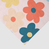 Farbiges Retro-Hippie-Blume-Muster Seidenpapier (Detail)