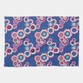 Farbiges Retro-Hippie-Muster Geschirrtuch (Horizontal)