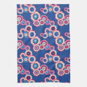 Farbiges Retro-Hippie-Muster Geschirrtuch (Vertikal)