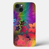 Farbiges Retro-Krawatte-Dye-Regenbogen-Muster Case-Mate iPhone Hülle (Rückseite)
