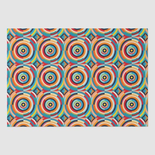 Farbiges Retro-Kreislaufpapier Seidenpapier (Vorderseite)