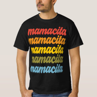 Farbiges Retro Mamacita Design T-Shirt