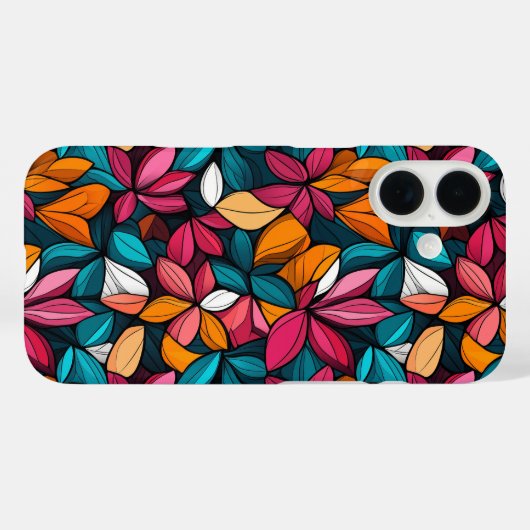 Farbiges Retro-Muster Case-Mate iPhone Hülle (Rückseite (Horizontal))