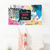 Farbiges Retro-Muster der 90er Jahre Banner (Insitu)