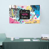 Farbiges Retro-Muster der 90er Jahre Banner (Messeveranstaltung)