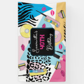 Farbiges Retro-Muster der 90er Jahre Banner (Vertikal)