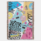 Farbiges Retro-Muster der 90er Jahre Decke (Vorderseite Vertikal)