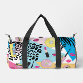 Farbiges Retro-Muster der 90er Jahre Duffle Bag (Vorderseite)