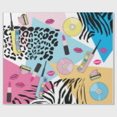 Farbiges Retro-Muster der 90er Jahre Geschenkpapier (Flach)