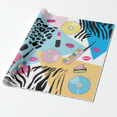 Farbiges Retro-Muster der 90er Jahre Geschenkpapier (Ungerollt)