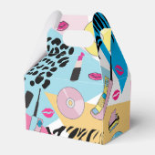 Farbiges Retro-Muster der 90er Jahre Geschenkschachtel (Rückseite)