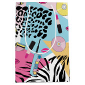 Farbiges Retro-Muster der 90er Jahre Mittlere Geschenktüte (Vorderseite)