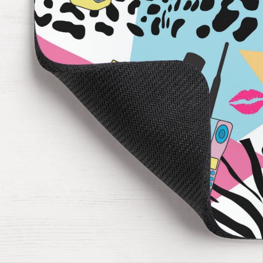 Farbiges Retro-Muster der 90er Jahre Mousepad (Ecke)