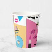 Farbiges Retro-Muster der 90er Jahre Pappbecher (Rechts)