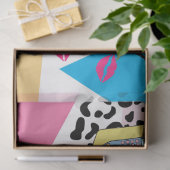 Farbiges Retro-Muster der 90er Jahre Seidenpapier (Geschenk)