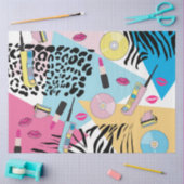 Farbiges Retro-Muster der 90er Jahre Seidenpapier (Basteln)