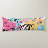 Farbiges Retro-Muster der 90er Jahre Seitenschläferkissen (Rückseite)