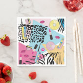 Farbiges Retro-Muster der 90er Jahre Serviette (Beispiel)