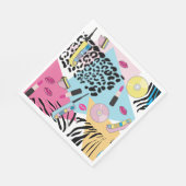 Farbiges Retro-Muster der 90er Jahre Serviette (Ecke)