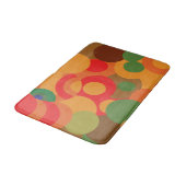 Farbiges Retro-Muster des Mitteljahrhunderts Badematte (Schrägansicht)