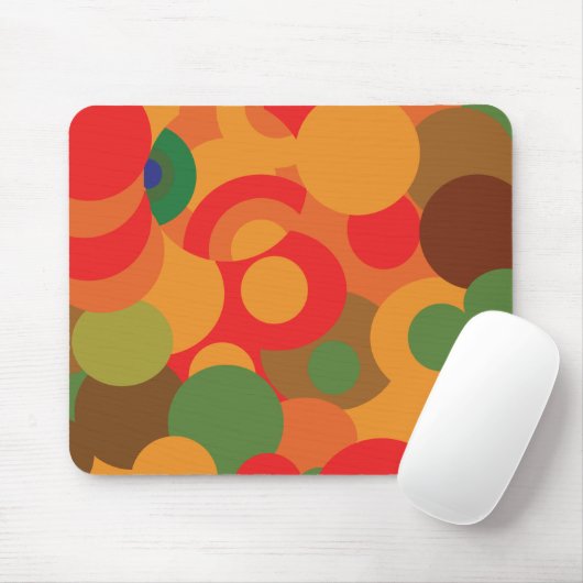 Farbiges Retro-Muster des Mitteljahrhunderts Mousepad (Mit Mouse)