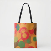 Farbiges Retro-Muster des Mitteljahrhunderts Tasche (Vorderseite)