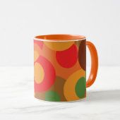 Farbiges Retro-Muster des Mitteljahrhunderts Tasse (VorderseiteRechts)