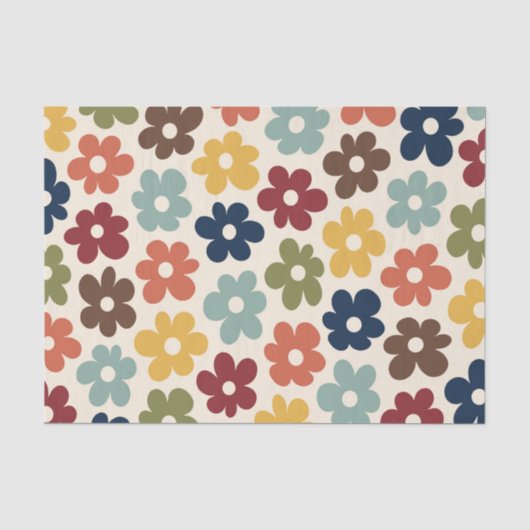 Farbiges Retro-Muster Seidenpapier (Vorderseite)