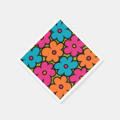 Farbiges Retro-Muster Serviette (Ecke)