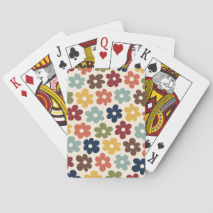 Farbiges Retro-Muster Spielkarten