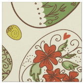 Farbiges Retro-Ostereier-Muster Stoff (Nahaufnahme)