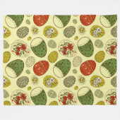 Farbiges Retro-Ostereis-Muster Fleecedecke (Vorderseite (Horizontal))