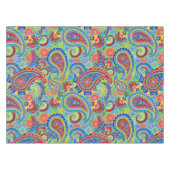 Farbiges Retro-Paisley-Muster Tischdecke (Vorderseite (Horizontal))