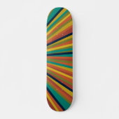 Farbiges Retro-Regenbogen-Muster Skateboard (Vorne)