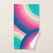 Farbiges Retro-Regenbogenmuster| Badhandtuch Set (Handtuch)