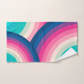 Farbiges Retro-Regenbogenmuster| Badhandtuch Set (Handtuch)