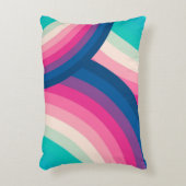 Farbiges Retro-Regenbogenmuster | Dekokissen (Vorderseite(Vertikal))