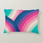Farbiges Retro-Regenbogenmuster | Dekokissen (Rückseite)