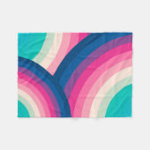 Farbiges Retro-Regenbogenmuster | Fleecedecke (Vorderseite (Horizontal))