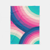 Farbiges Retro-Regenbogenmuster | Fleecedecke (Vorderseite)