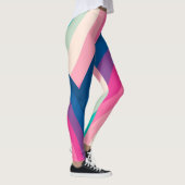 Farbiges Retro-Regenbogenmuster | Leggings (Rechts)